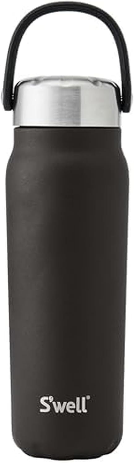 Recycled Stainless Steel Explorer with Insulated Lid and Handle, 32oz, Green Jasper, Triple Layered Vacuum Insulated Containers Keeps Drinks Cold for 42 Hours and Hot for 10