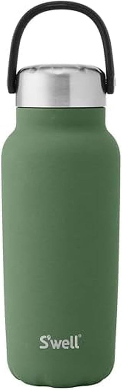 Recycled Stainless Steel Explorer with Insulated Lid and Handle, 32oz, Green Jasper, Triple Layered Vacuum Insulated Containers Keeps Drinks Cold for 42 Hours and Hot for 10