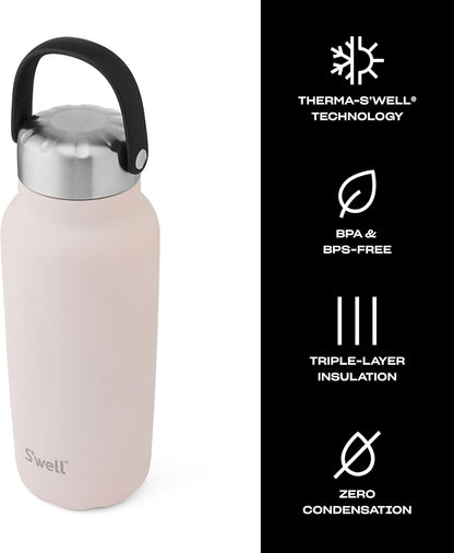 Recycled Stainless Steel Explorer with Insulated Lid and Handle, 32oz, Green Jasper, Triple Layered Vacuum Insulated Containers Keeps Drinks Cold for 42 Hours and Hot for 10