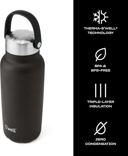 Recycled Stainless Steel Explorer with Insulated Lid and Handle, 32oz, Green Jasper, Triple Layered Vacuum Insulated Containers Keeps Drinks Cold for 42 Hours and Hot for 10