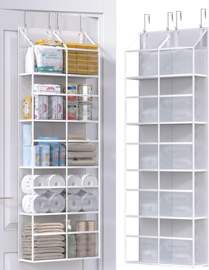 Clear Over Door Organizer, Extra Large Behind Door Storage with 10 Pockets.