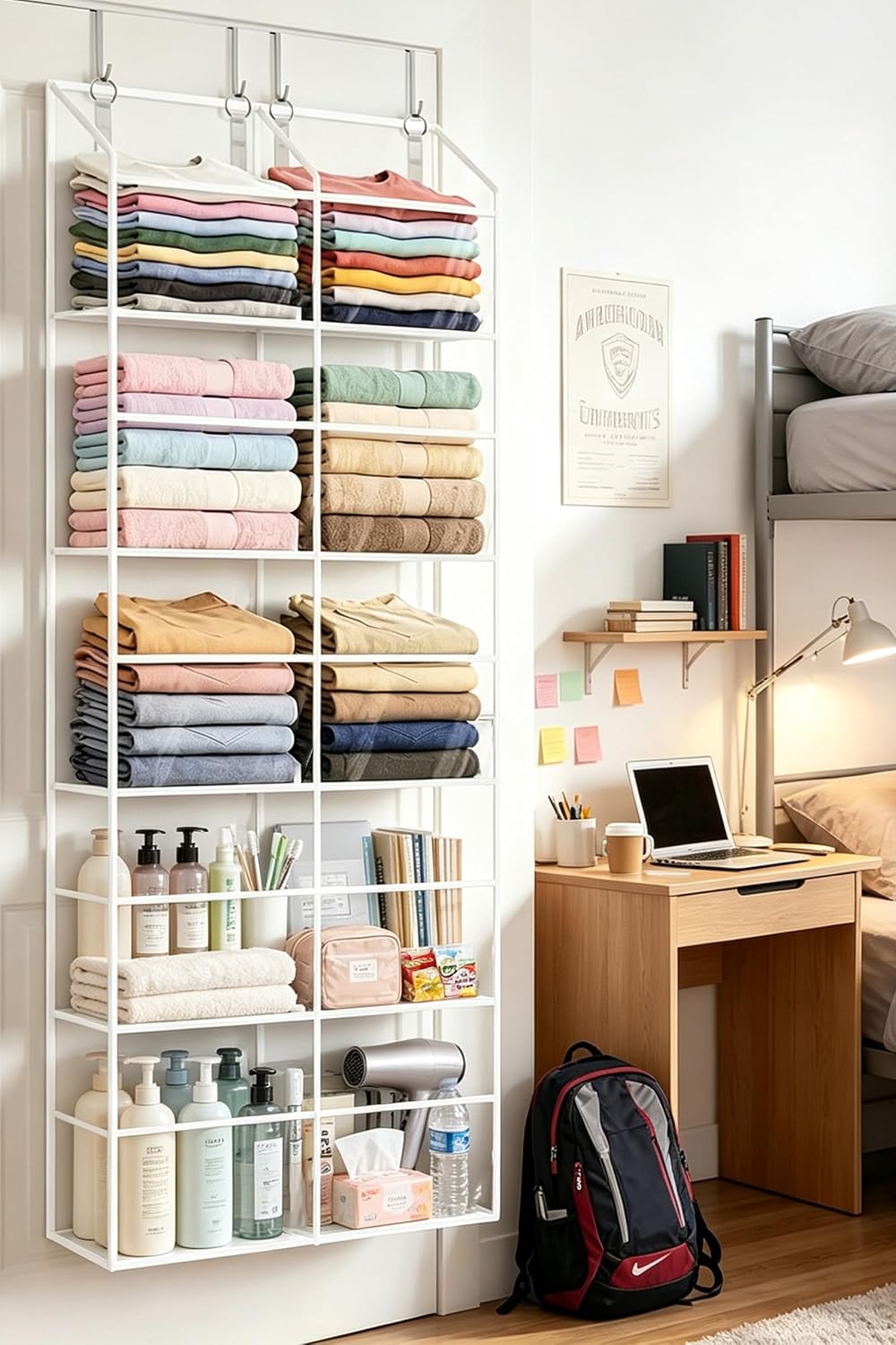 Clear Over Door Organizer, Extra Large Behind Door Storage with 10 Pockets.