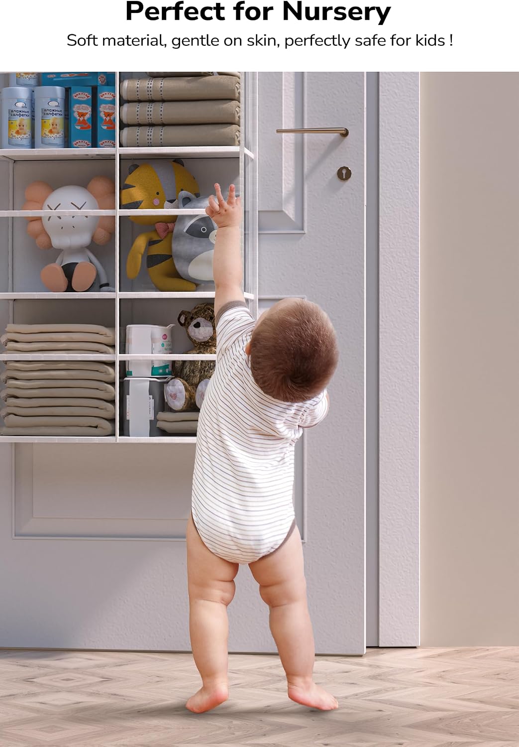 Clear Over Door Organizer, Extra Large Behind Door Storage with 10 Pockets.