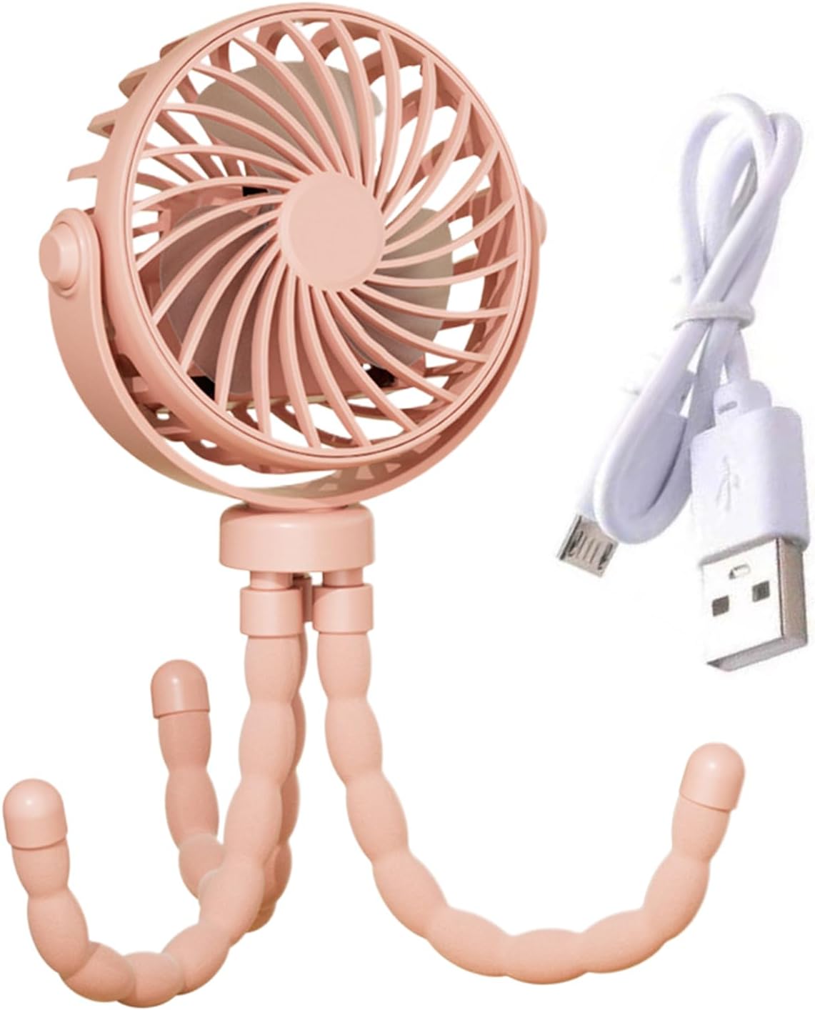 Portable Stroller Fan, USB Rechargeable Flexible Tripod Clip On Fan For Baby Stroller Car Seat, 3 Speeds Adjustable Personal Cooler