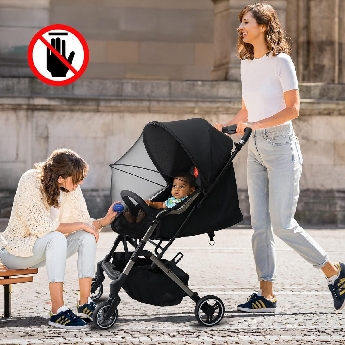 2-1 Stroller Sun Shade Cover & Mosquito Net, Universal Stroller Cover