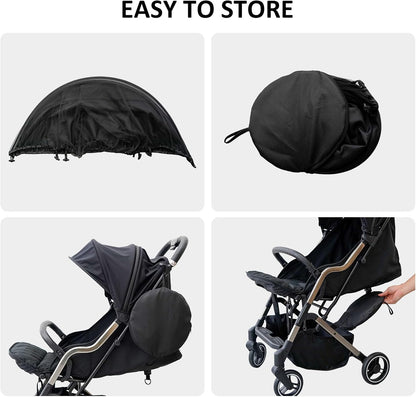 2-1 Stroller Sun Shade Cover & Mosquito Net, Universal Stroller Cover