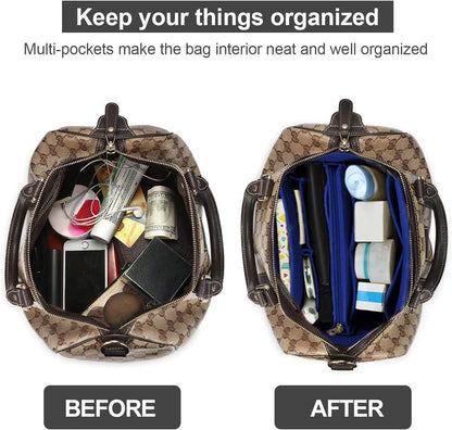 Purse Organizer Insert, Felt Tote Bag Organizer Insert with 5 Sizes, Handbag Dividers for Inside Purse, Compatible with Longchamp, Neverful, Speedy and More