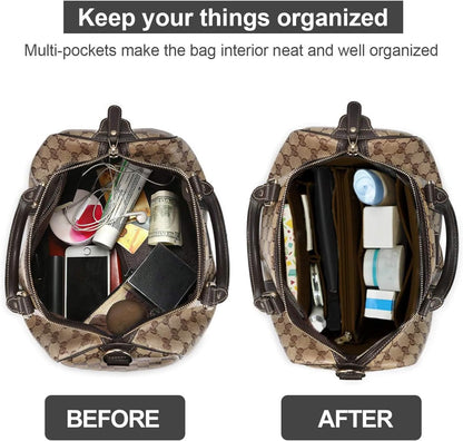 Purse Organizer Insert, Felt Tote Bag Organizer Insert with 5 Sizes, Handbag Dividers for Inside Purse, Compatible with Longchamp, Neverful, Speedy and More