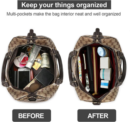 Purse Organizer Insert, Felt Tote Bag Organizer Insert with 5 Sizes, Handbag Dividers for Inside Purse, Compatible with Longchamp, Neverful, Speedy and More