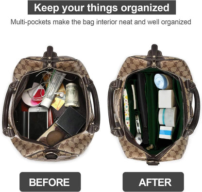 Purse Organizer Insert, Felt Tote Bag Organizer Insert with 5 Sizes, Handbag Dividers for Inside Purse, Compatible with Longchamp, Neverful, Speedy and More