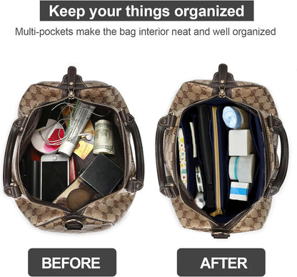 Purse Organizer Insert, Felt Tote Bag Organizer Insert with 5 Sizes, Handbag Dividers for Inside Purse, Compatible with Longchamp, Neverful, Speedy and More