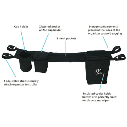 J.L. Childress Double Stroller Organizer & Caddy with Cooler, DoubleCOOL