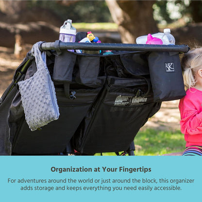 J.L. Childress Double Stroller Organizer & Caddy with Cooler, DoubleCOOL