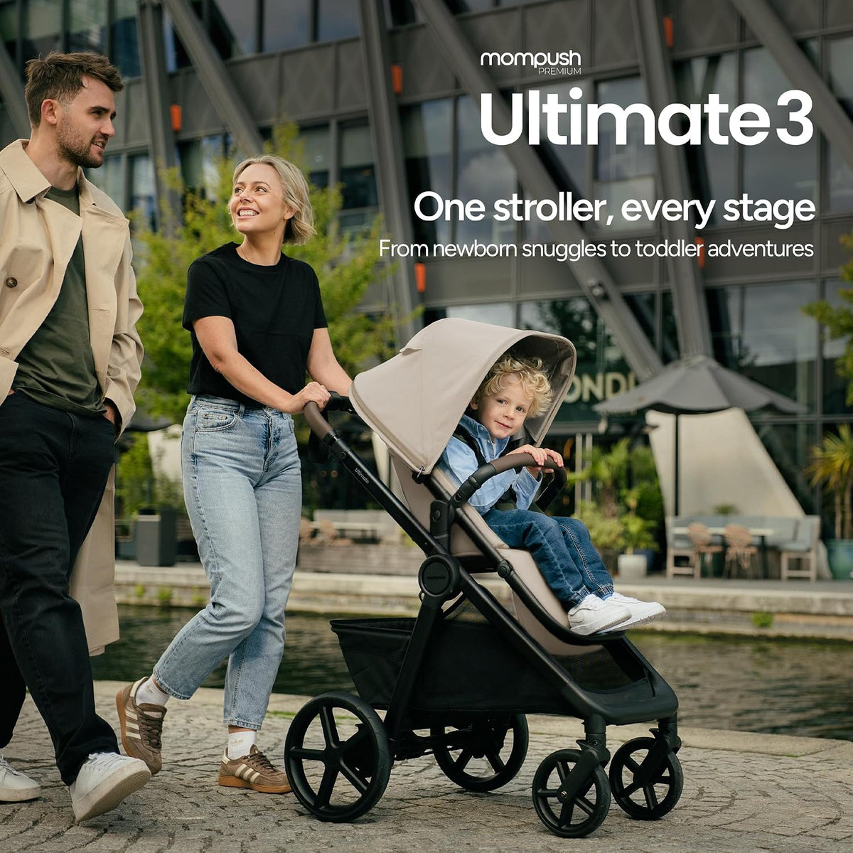 Ultimate 3 Stroller with Bassinet, Rider Board and Car Seat Adapter