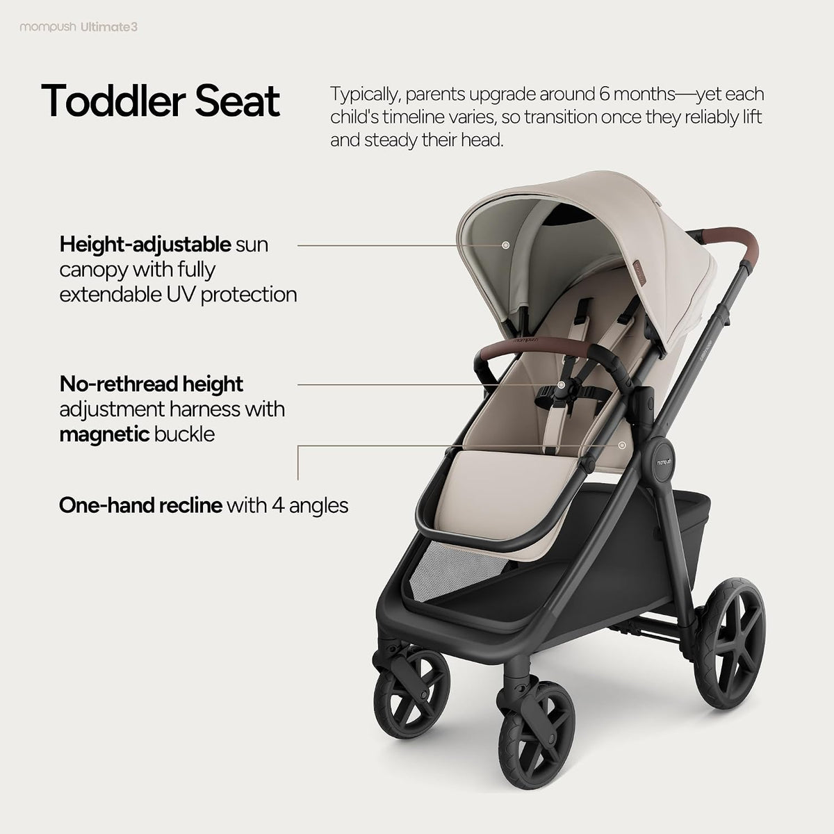 Ultimate 3 Stroller with Bassinet, Rider Board and Car Seat Adapter