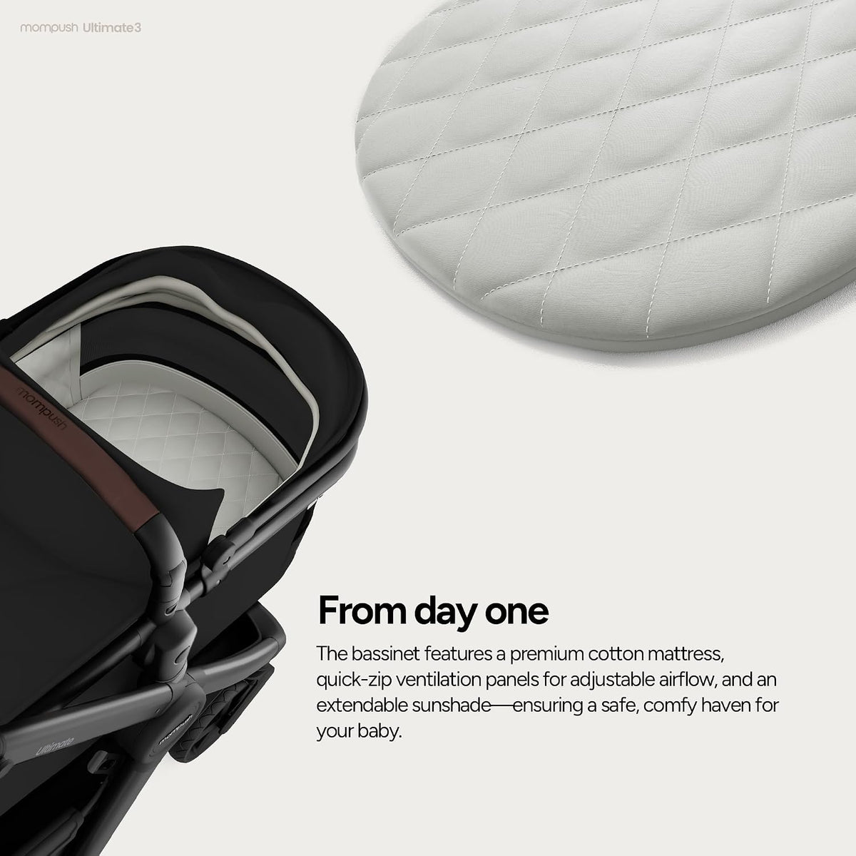 Ultimate 3 Stroller with Bassinet, Rider Board and Car Seat Adapter