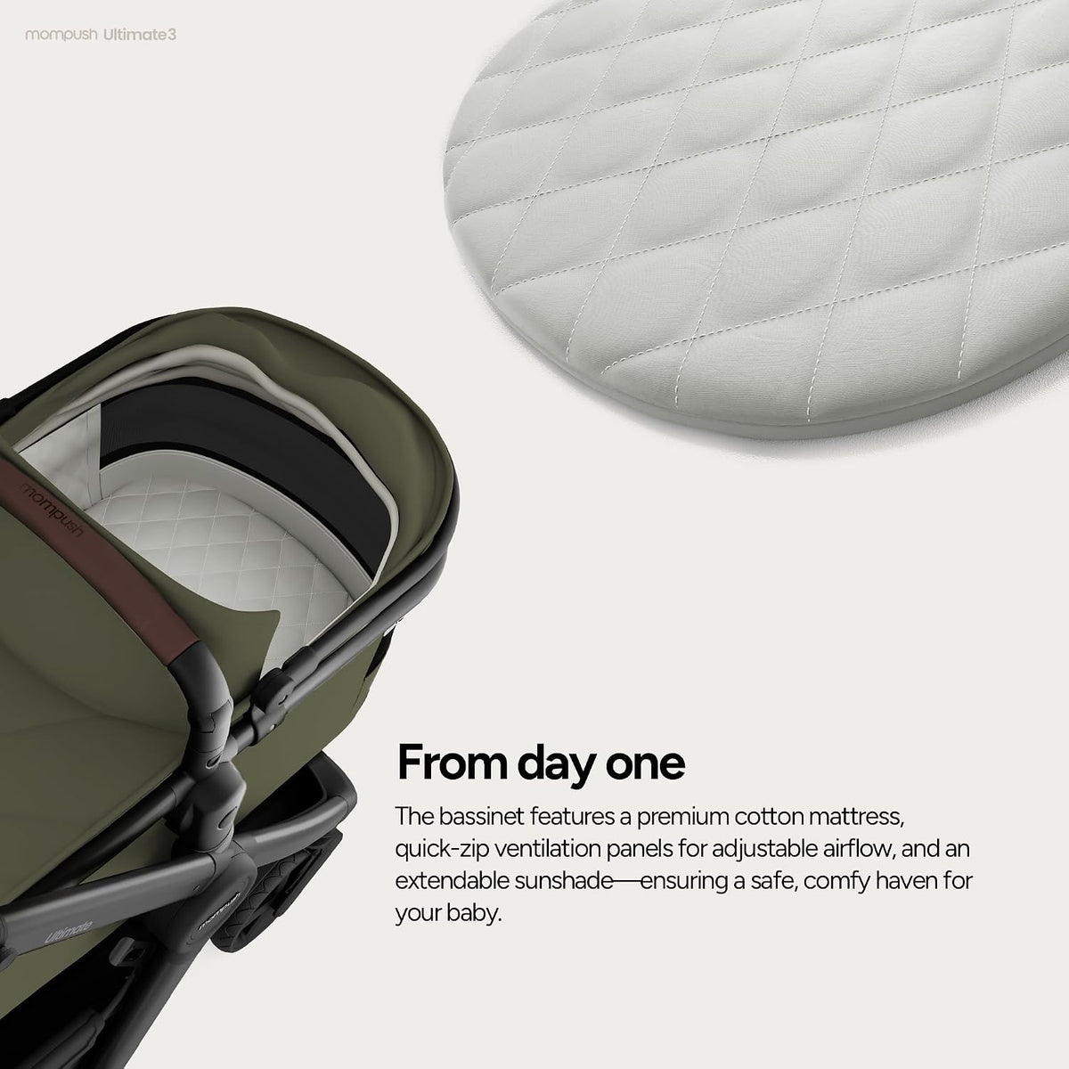 Ultimate 3 Stroller with Bassinet, Rider Board and Car Seat Adapter