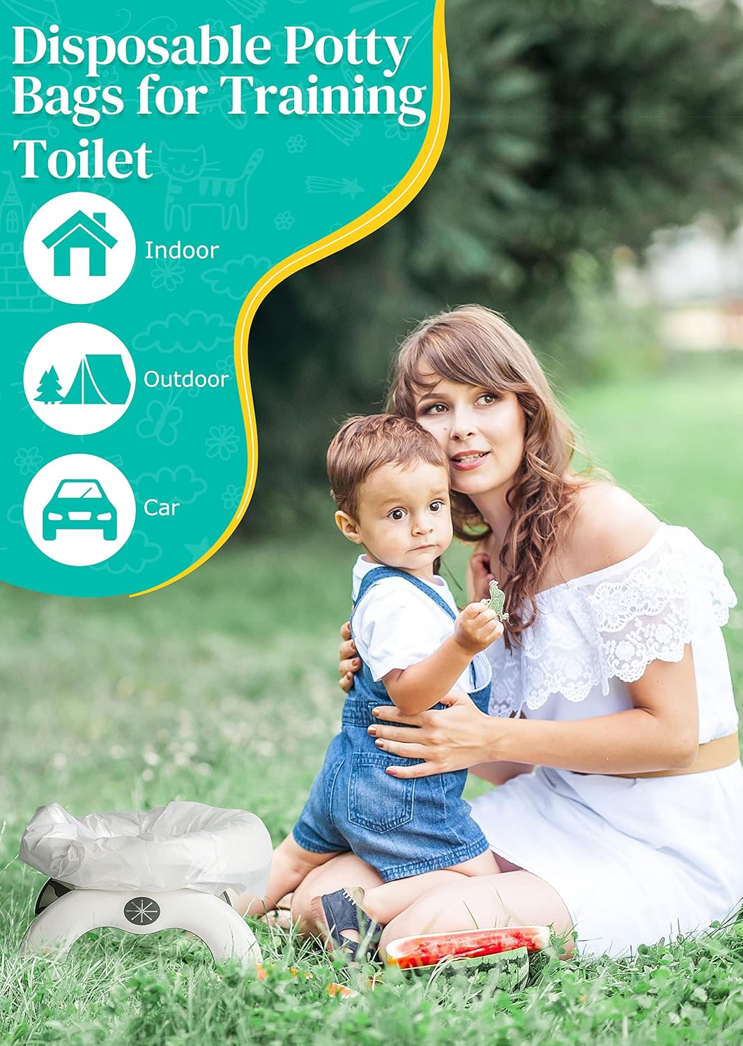 [90 Count] Disposable Potty Liners for OXO Tot 2-in-1 Go Potty