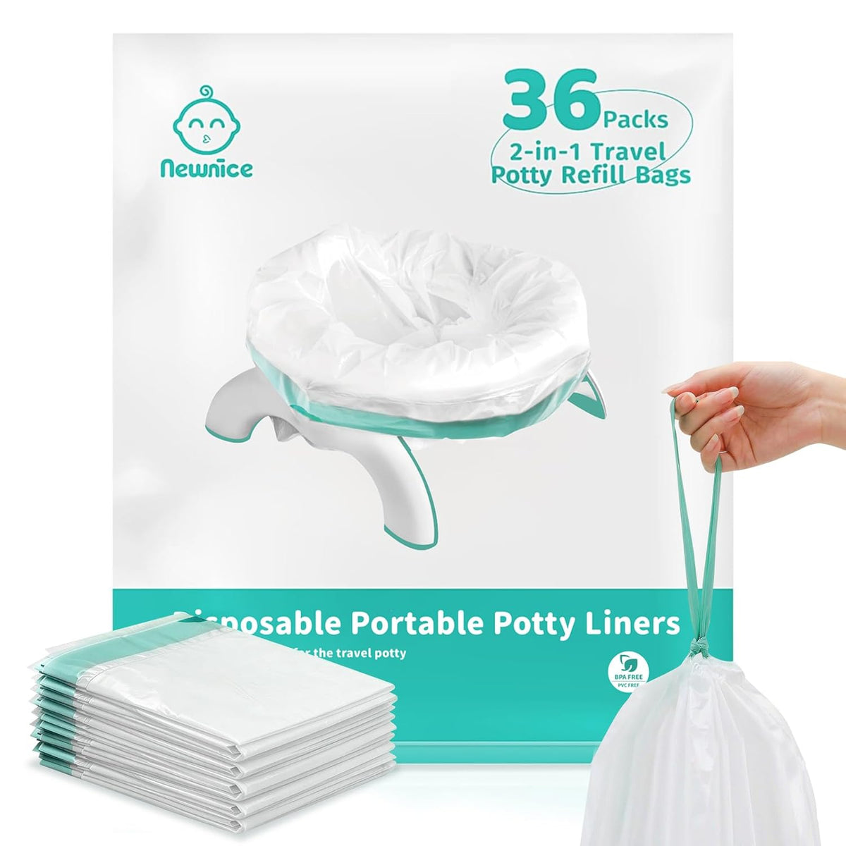 [90 Count] Disposable Potty Liners for OXO Tot 2-in-1 Go Potty