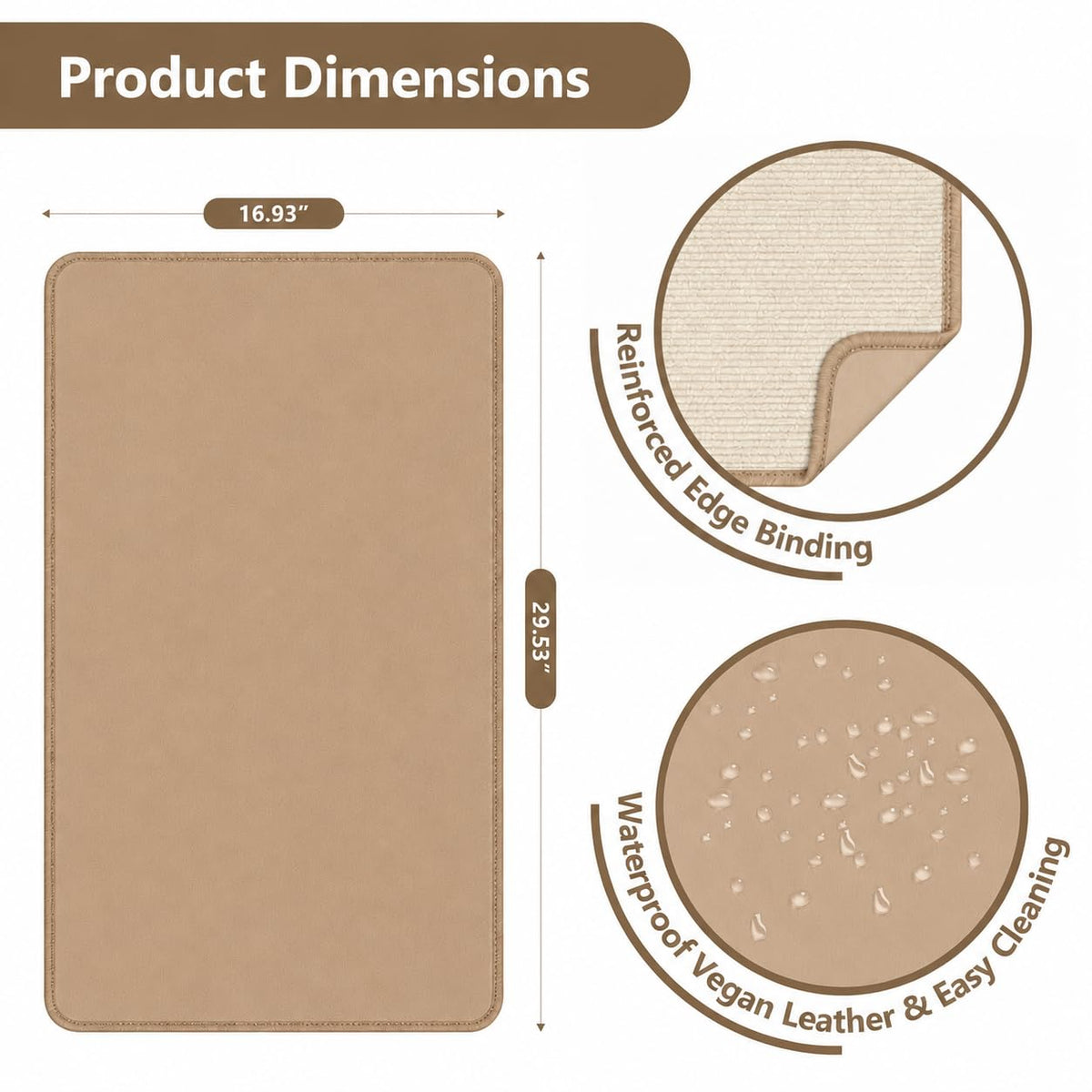Waterproof Vegan Leather Changing Mat, Portable Changing Pad, 16 x 30 Inch Travel Changing Pad, Foldable Wipeable Baby Diaper Changing Mat for Diaper Bag (Olive/Green)