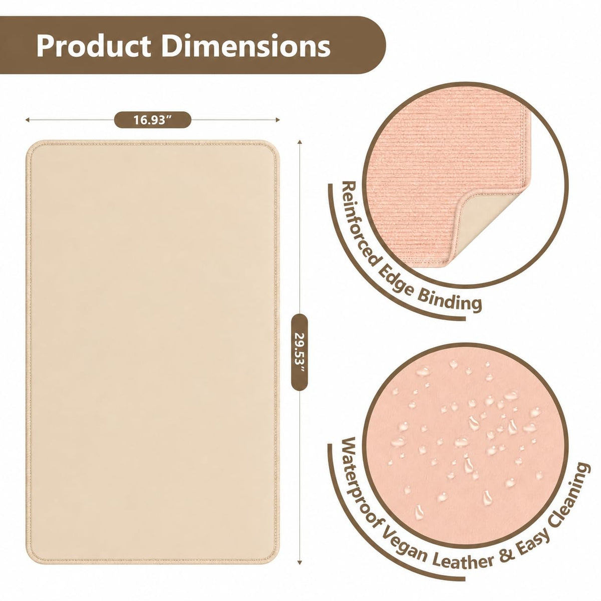 Waterproof Vegan Leather Changing Mat, Portable Changing Pad, 16 x 30 Inch Travel Changing Pad, Foldable Wipeable Baby Diaper Changing Mat for Diaper Bag (Olive/Green)