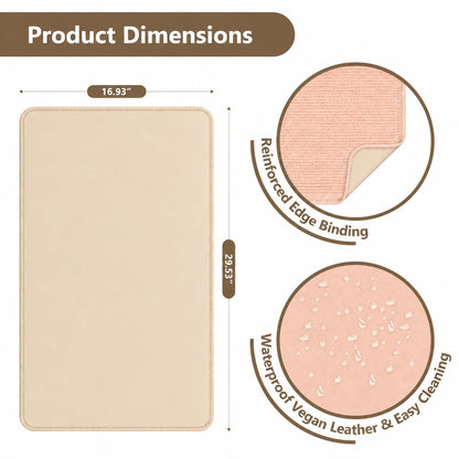 Waterproof Vegan Leather Changing Mat, Portable Changing Pad, 16 x 30 Inch Travel Changing Pad, Foldable Wipeable Baby Diaper Changing Mat for Diaper Bag (Olive/Green)