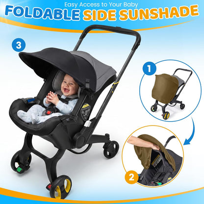 Sunshade Extension Compatible with Doona - All-Around Protection for Summer