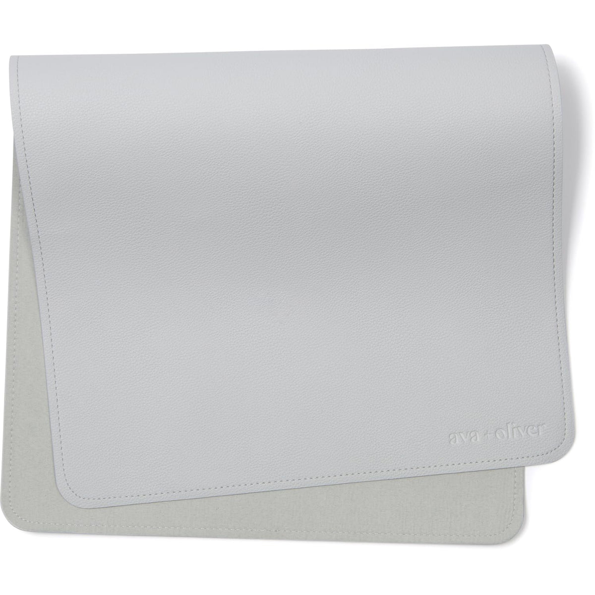 Vegan Leather Baby Changing Mat 16x30in, Wipeable, Foldable, Blue