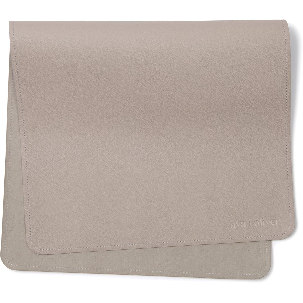 Vegan Leather Baby Changing Mat 16x30in, Wipeable, Foldable, Blue