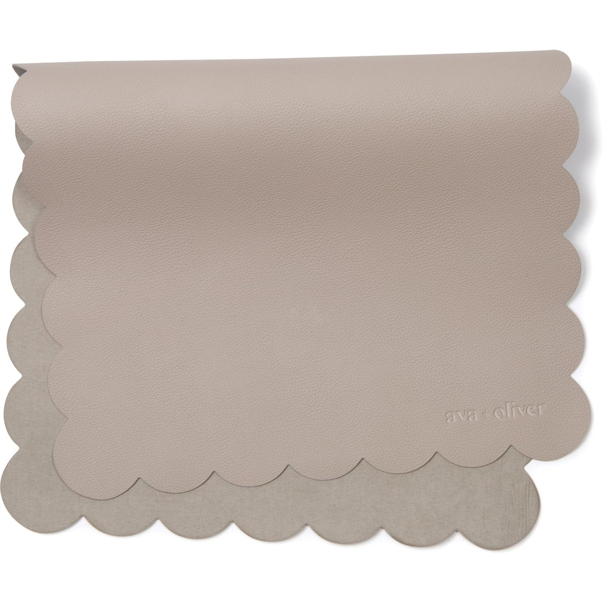 Vegan Leather Baby Changing Mat 16x30in, Wipeable, Foldable, Blue