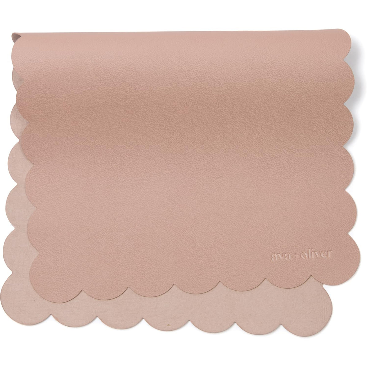 Vegan Leather Baby Changing Mat 16x30in, Wipeable, Foldable, Blue