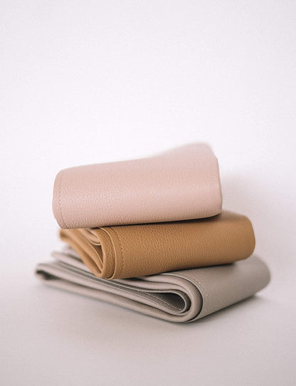 Vegan Leather Baby Changing Mat 16x30in, Wipeable, Foldable, Blue