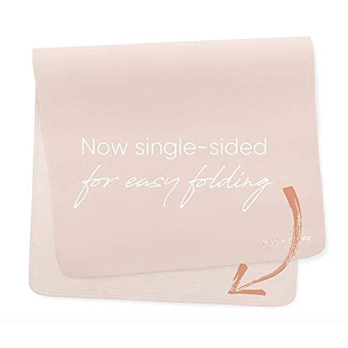 Vegan Leather Baby Changing Mat 16x30in, Wipeable, Foldable, Blue