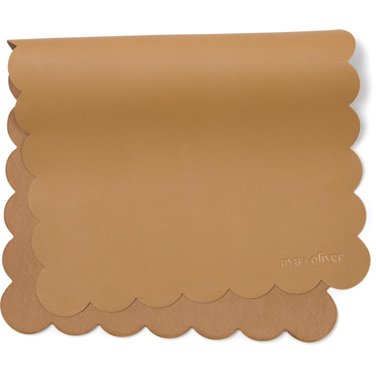 Vegan Leather Baby Changing Mat 16x30in, Wipeable, Foldable, Blue