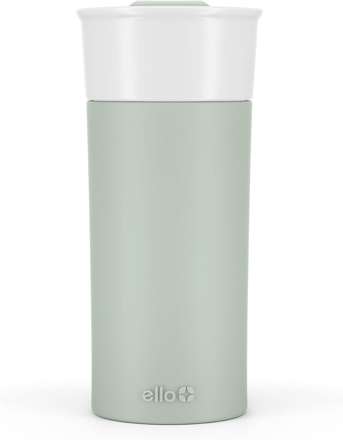 Ogden Ceramic Travel Mug with Splash-Resistant Slider Lid and Protective Silicone Boot, Perfect for Coffee or Tea, BPA Free, Dishwasher Safe, Gray, 16 oz, 758-0438-040 | Splash-resistant ceramic travel mug with slider lid and protective silicone sleeve.