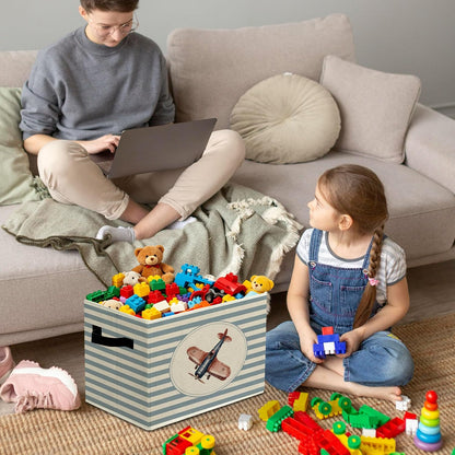 Rustic Where the Wild Ones Play Storage Bins Boxes with Handles - Colors A