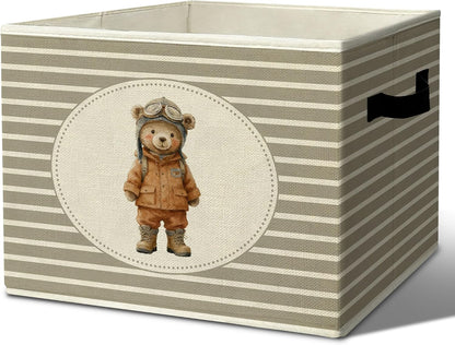 Rustic Where the Wild Ones Play Storage Bins Boxes with Handles - Colors A