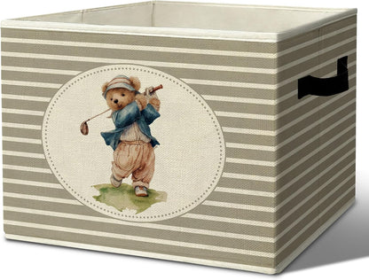 Rustic Where the Wild Ones Play Storage Bins Boxes with Handles - Colors A