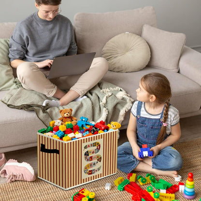 Rustic Where the Wild Ones Play Storage Bins Boxes with Handles - Colors A