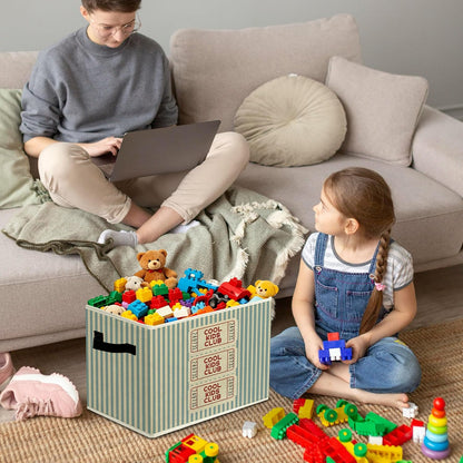 Rustic Where the Wild Ones Play Storage Bins Boxes with Handles - Colors A