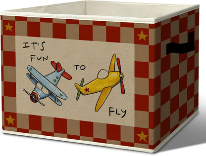 Rustic Where the Wild Ones Play Storage Bins Boxes with Handles - Colors A