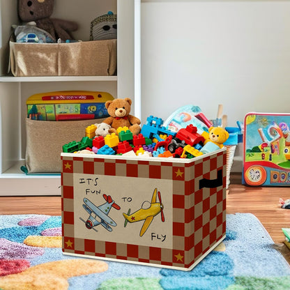 Rustic Where the Wild Ones Play Storage Bins Boxes with Handles - Colors A