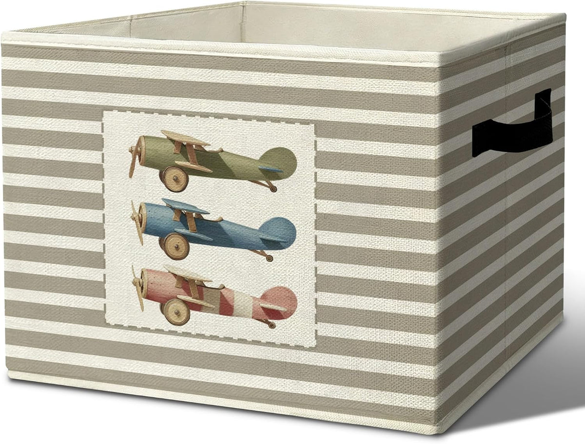 Rustic Where the Wild Ones Play Storage Bins Boxes with Handles - Colors A