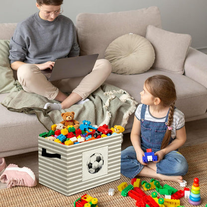 Rustic Where the Wild Ones Play Storage Bins Boxes with Handles - Colors A