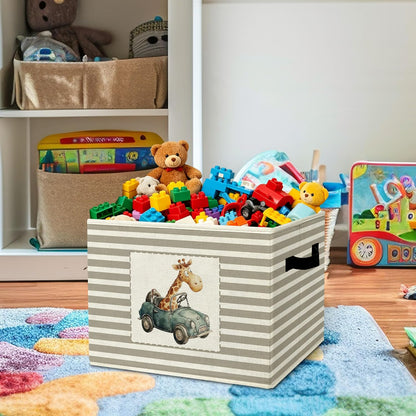 Rustic Where the Wild Ones Play Storage Bins Boxes with Handles - Colors A
