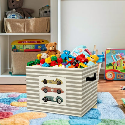 Rustic Where the Wild Ones Play Storage Bins Boxes with Handles - Colors A