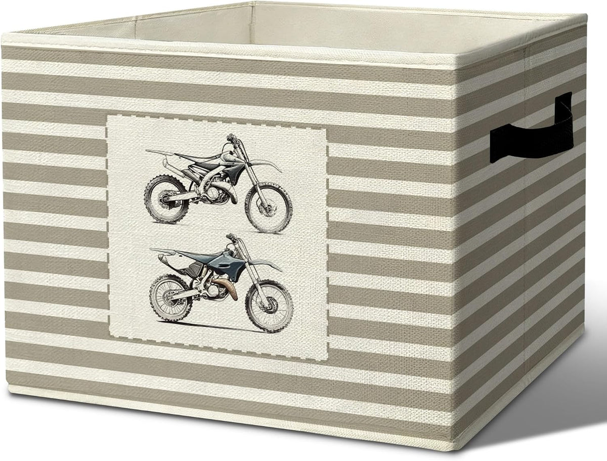 Rustic Where the Wild Ones Play Storage Bins Boxes with Handles - Colors A