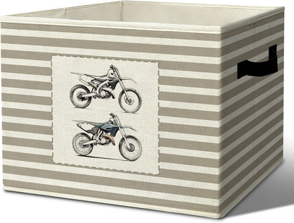 Rustic Where the Wild Ones Play Storage Bins Boxes with Handles - Colors A