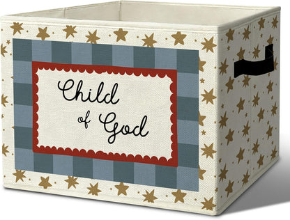 Rustic Where the Wild Ones Play Storage Bins Boxes with Handles - Colors A