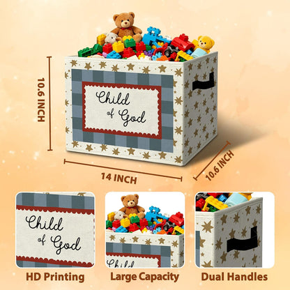 Rustic Where the Wild Ones Play Storage Bins Boxes with Handles - Colors A